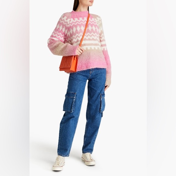 Sandro pink fair isle sweater - Picture 12 of 12